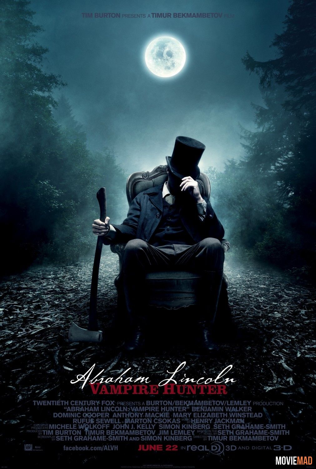 Abraham Lincoln Vampire Hunter 2012 Hindi Dubbed BluRay Full Movie 720p 480p