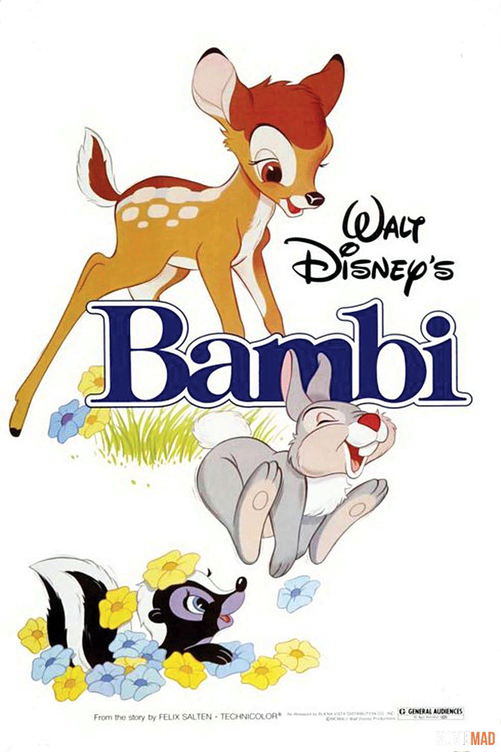 Bambi 1942 Hindi Dubbed ORG BluRay Full Movie 720p 480p