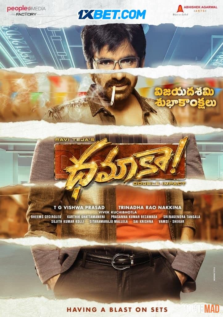 Dhamaka (2022) Telugu (Voice Over) Dubbed CAMRip Full Movie 720p 480p