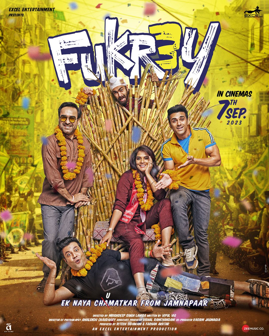 Fukrey 3 (2023) Hindi WEB DL AMZN Full Movie 720p 480p