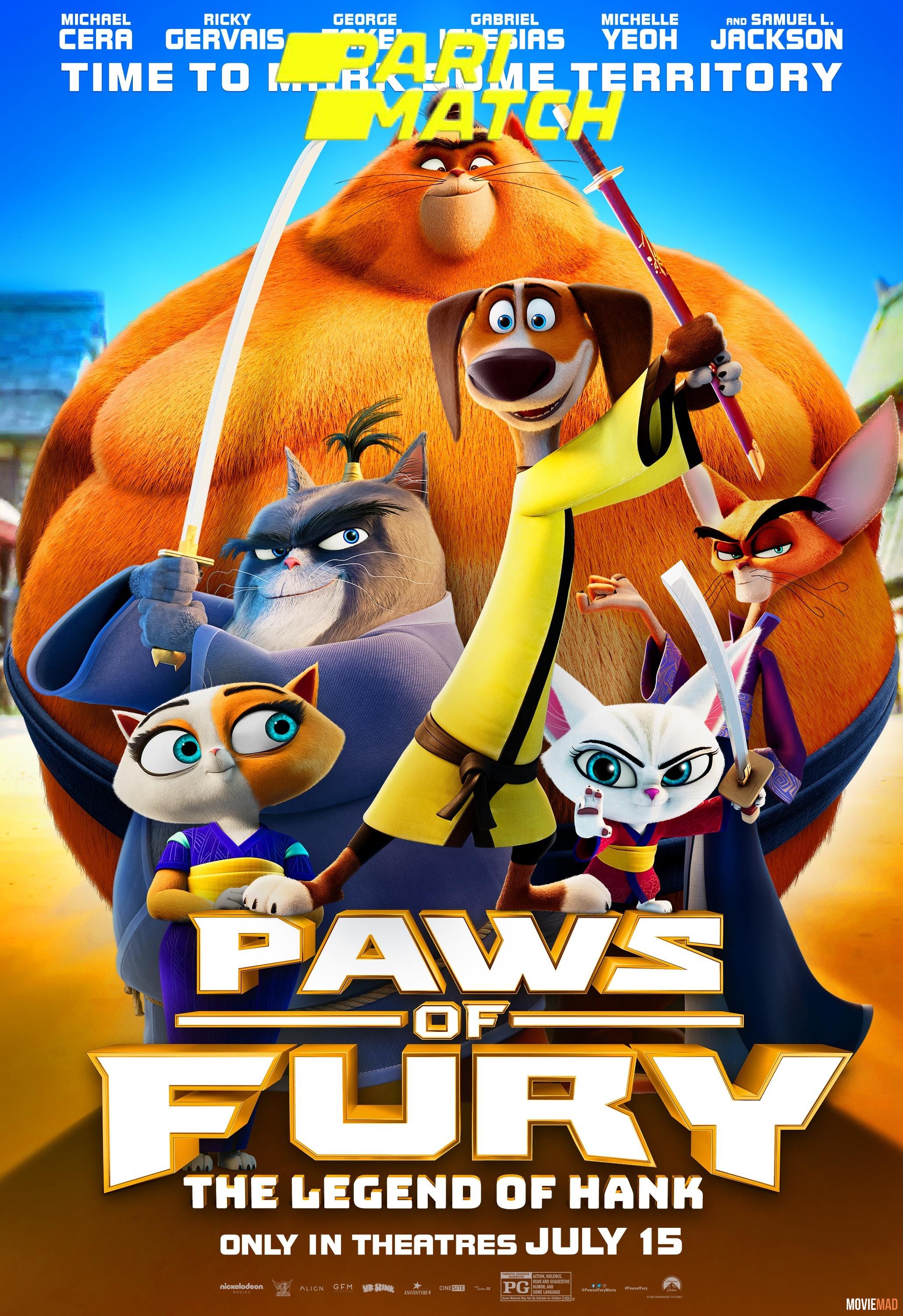 Paws of Fury The Legend of Hank 2022 Hindi (Voice Over) Dubbed WEBRip Full Movie 720p 480p