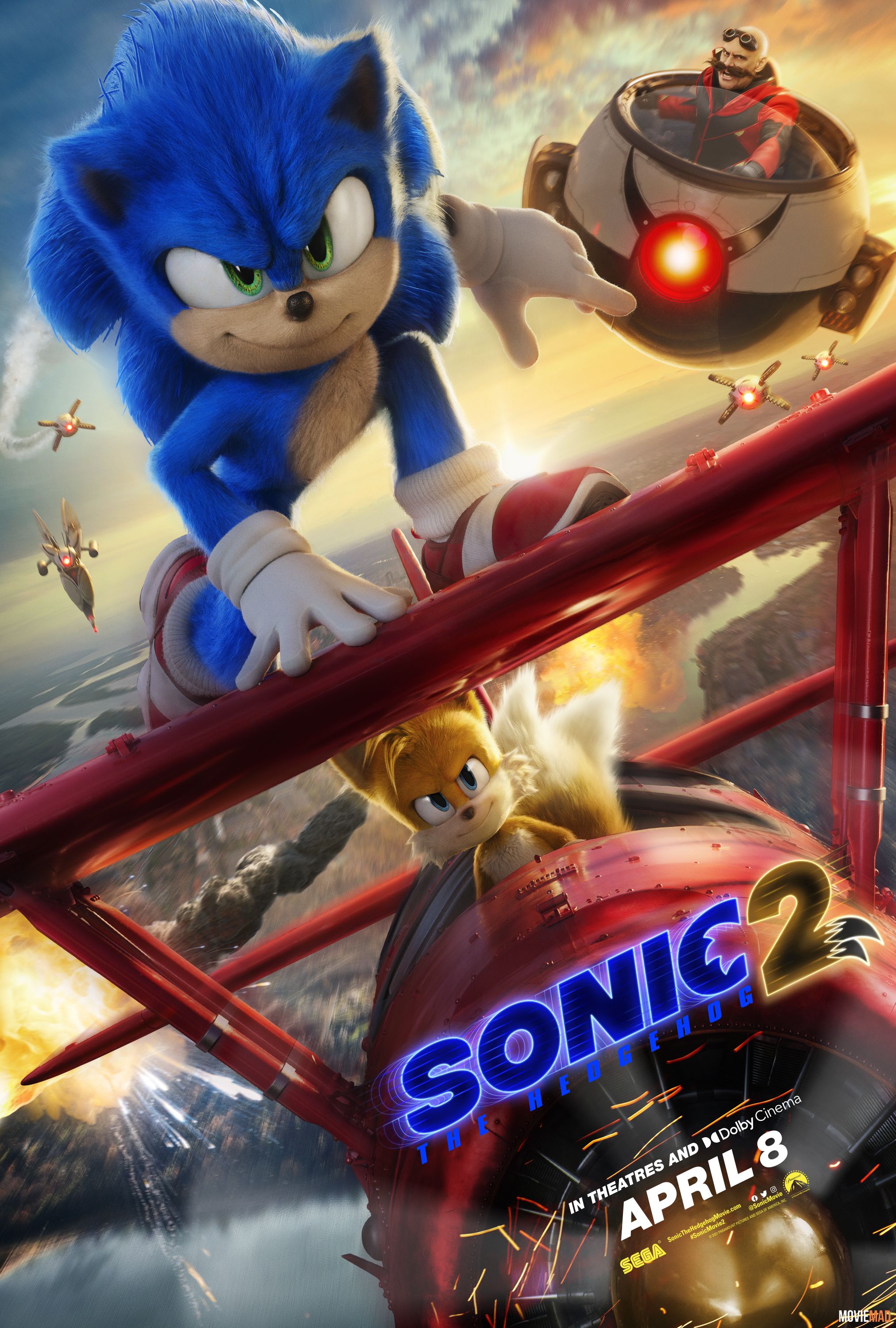 Sonic the Hedgehog 2 (2022) Hindi Dubbed ORG HDRip Full Movie 1080p 720p 480p