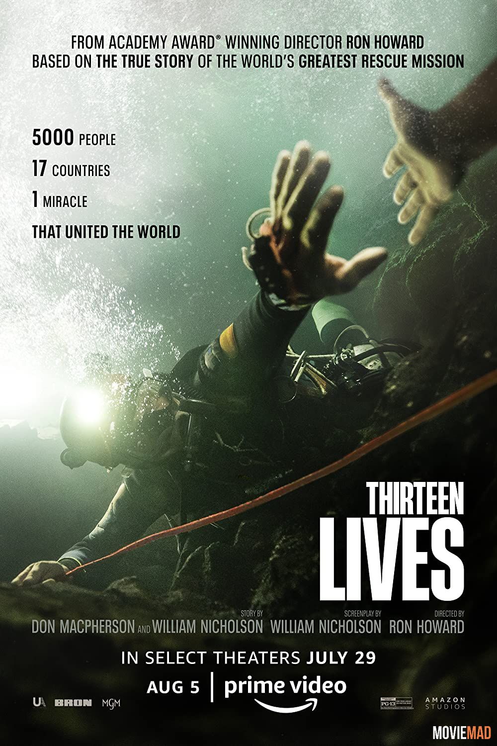 Thirteen Lives (2022) Hindi Dubbed ORG AMZN HDRip Full Movie 720p 480p